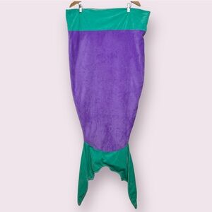 Mermaid Tail Blanket Purple Teal Soft Lined Cozy